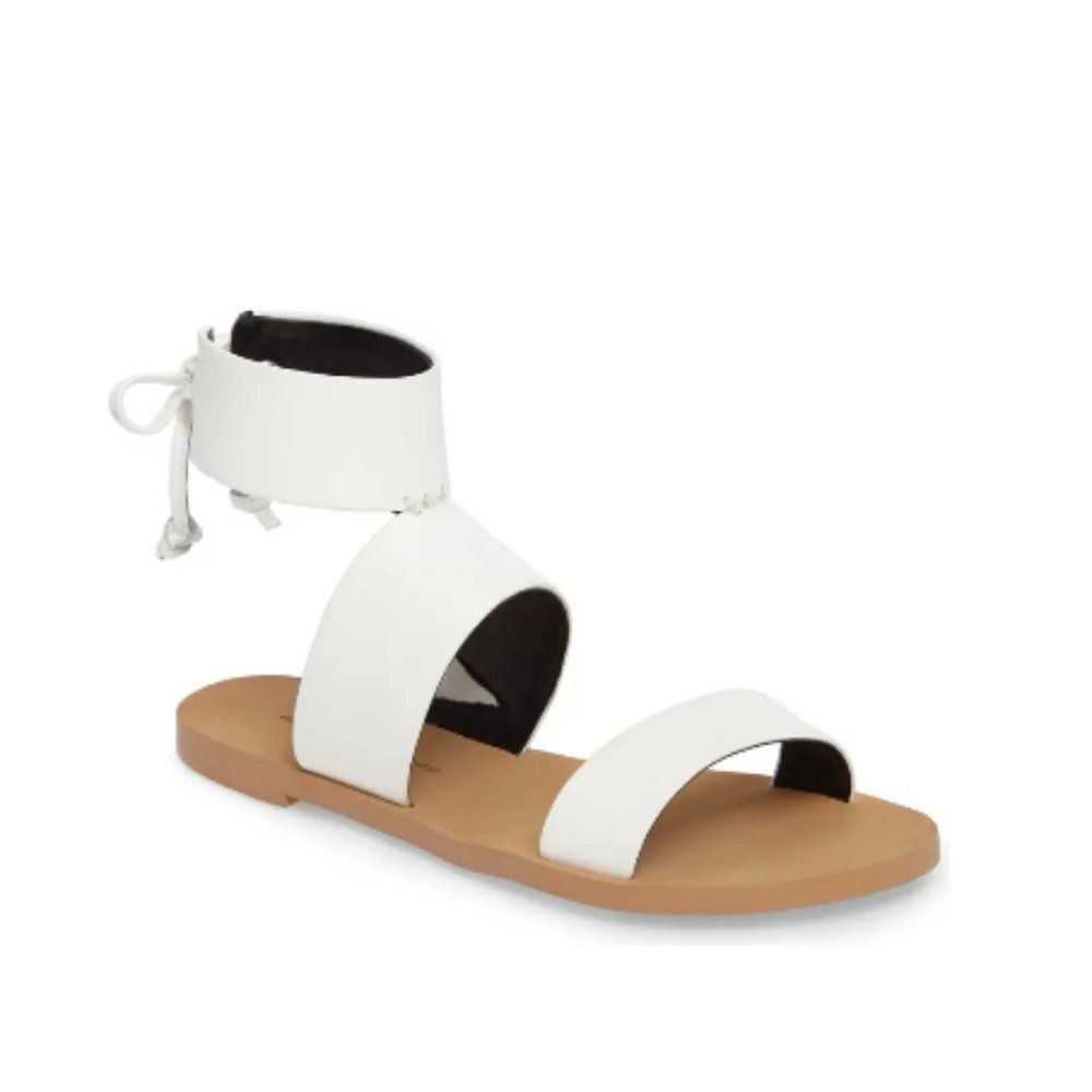 Rebecca Minkoff Sz. 9 White 'Emma' Ankle Strap Sandals